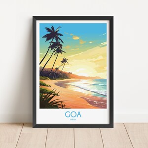 Goa Travel Poster Goa Travel Print India Travel Poster India Travel Print Wall Art Decor gift present home decor