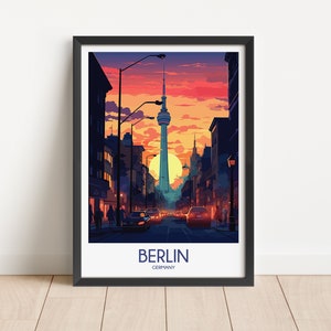 Berlin Travel Poster Berlin Travel Print Germany Travel Poster Germany Travel Print Wall Art Art Decor gift present home decor