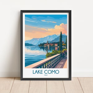 Lake Como Travel Poster Lake Como Travel Print Italy Travel Poster Italy Travel Print Wall Art Decor gift present home decor