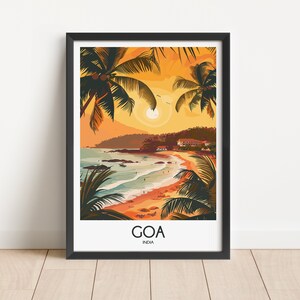 Goa Travel Poster Goa Travel Print India Travel Poster India Travel Print Wall Art Decor gift present home decor