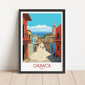 Oaxaca Travel Poster Oaxaca Travel Print Mexico Travel Poster Mexico Travel Print Wall Art Decor gift present home decor