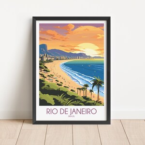 Rio De Janeiro Travel Poster Rio De Janeiro Travel Print Brazil Travel Poster Brazil Travel Print Wall Art Decor gift present home decor