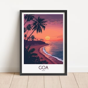Goa Travel Poster Goa Travel Print India Travel Poster India Travel Print Wall Art Decor gift present home decor
