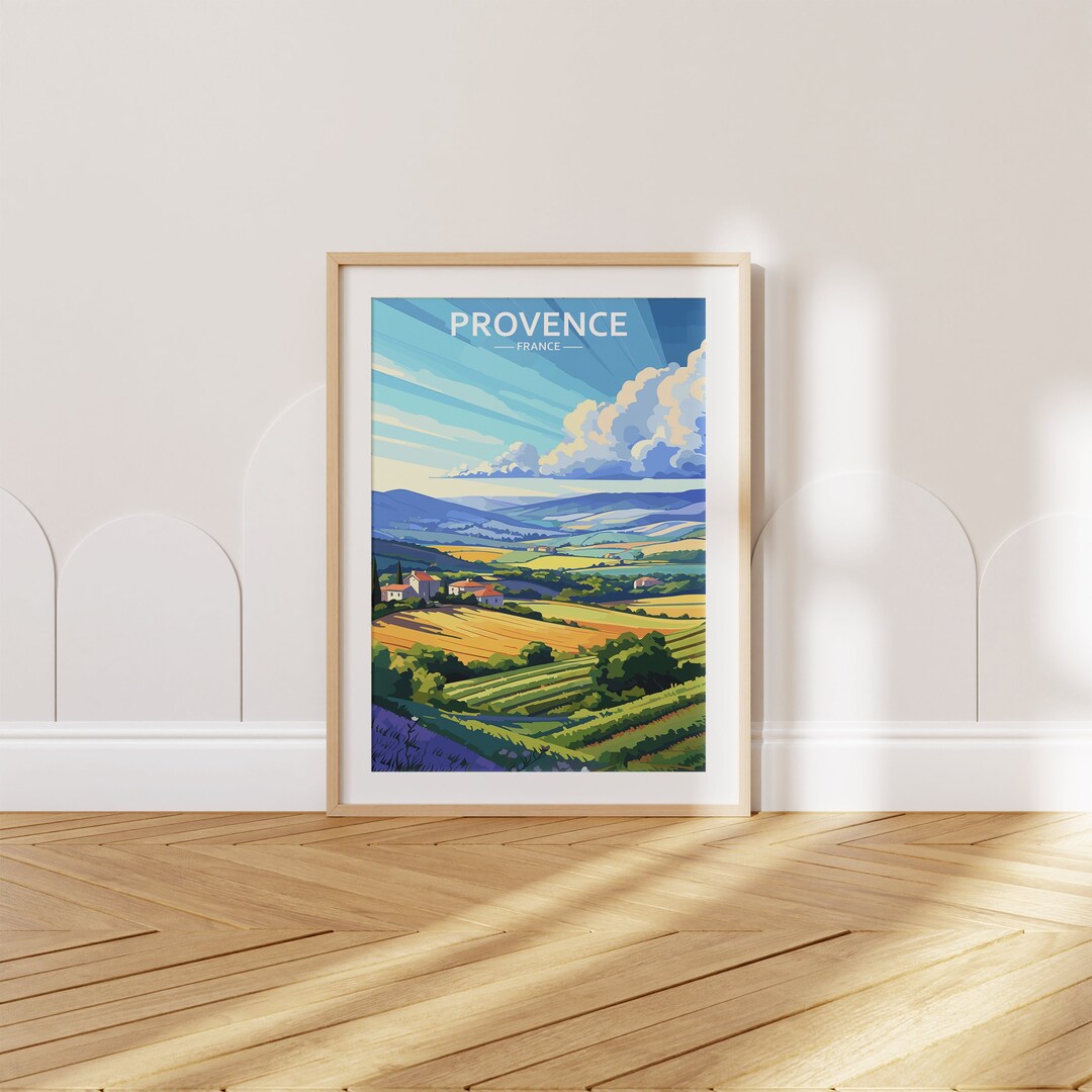 Provence Travel Poster Provence Travel Print France Travel Poster ...