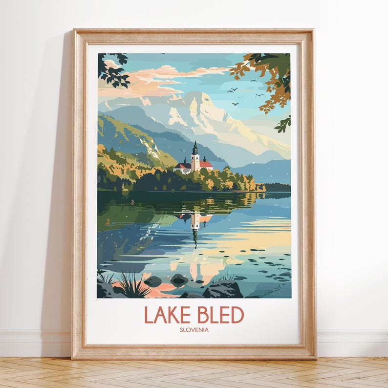 Lake Bled Slovenia Travel Poster Print image 11