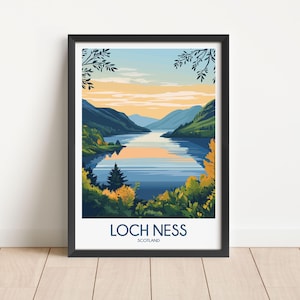 Loch Ness Travel Poster Loch Ness Travel Print Scotland Travel Poster Scotland Travel Print Wall Art Decor gift present home decor