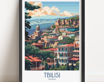 Tbilisi Travel Poster: Georgia Art Print, Home Decor