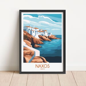 Naxos Travel Poster Naxos Travel Print Greece Travel Poster Greece Travel Print Wall Art Decor gift present home decor