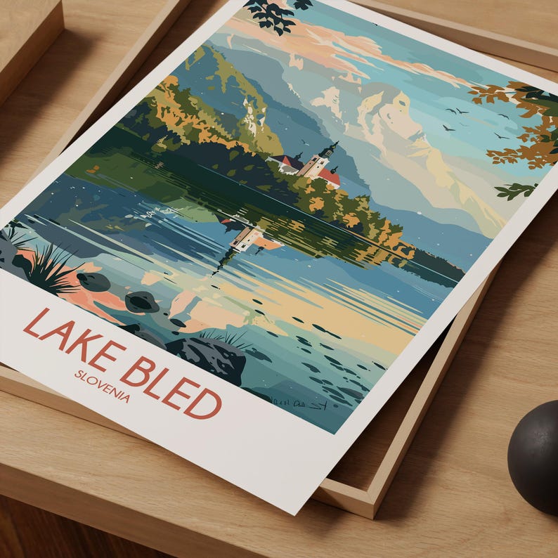 Lake Bled Slovenia Travel Poster Print image 9