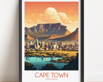 Cape Town Travel Poster: South Africa Art Print