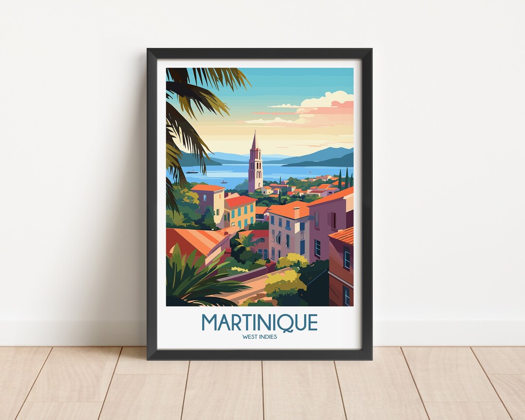 Martinique Travel Poster Martinique Travel Print West Indies - Etsy
