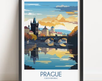 Prague Travel Poster: Czech Republic Art Print