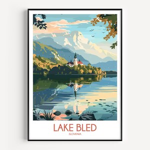 Lake Bled Slovenia Travel Poster Print image 4