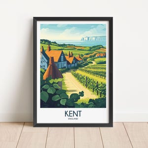 Kent Travel Poster: Vintage England Art Print