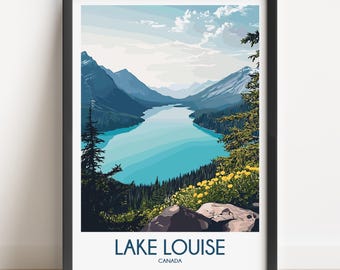 Lake Louise Canada Travel Poster Print