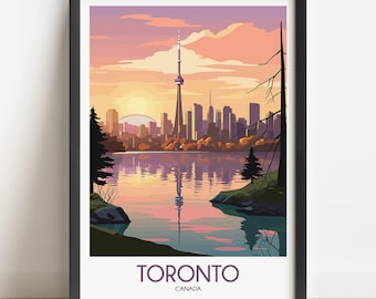 Toronto Travel Poster: Canada Skyline Art Print