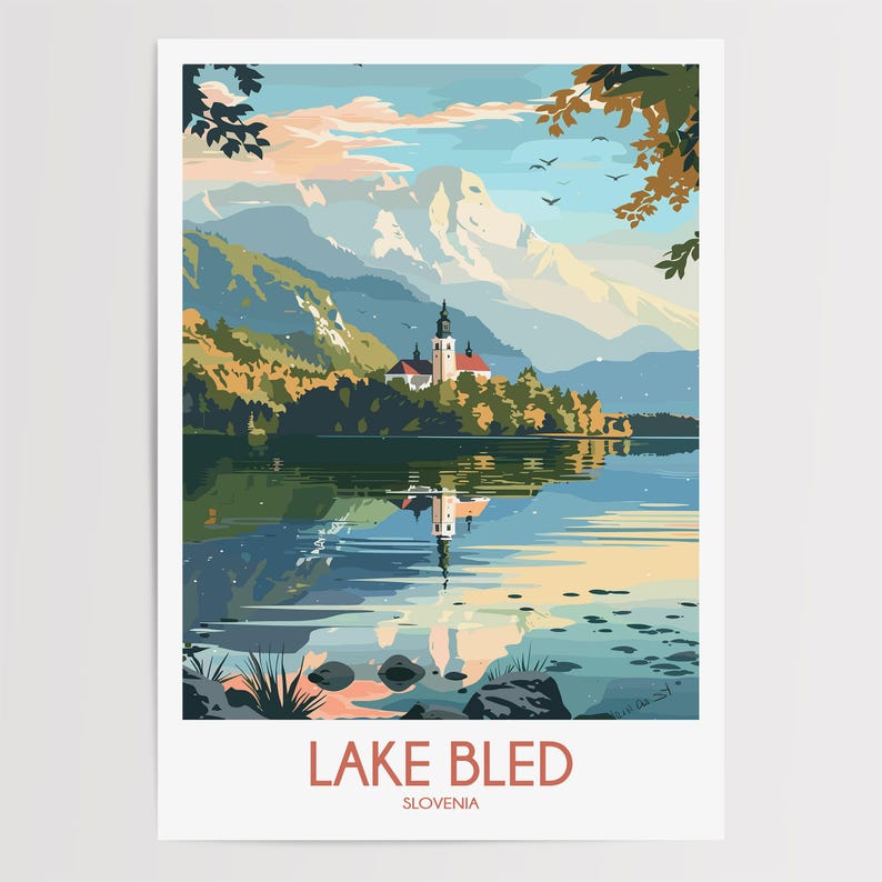 Lake Bled Slovenia Travel Poster Print image 10