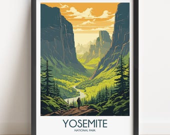 Yosemite National Park Travel Poster Art Print