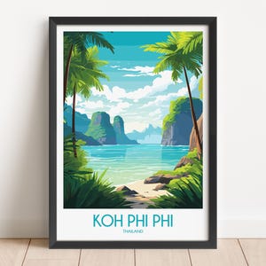 Koh Phi Phi Travel Poster, Thailand Art Print