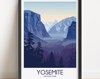 Yosemite National Park Travel Poster Print