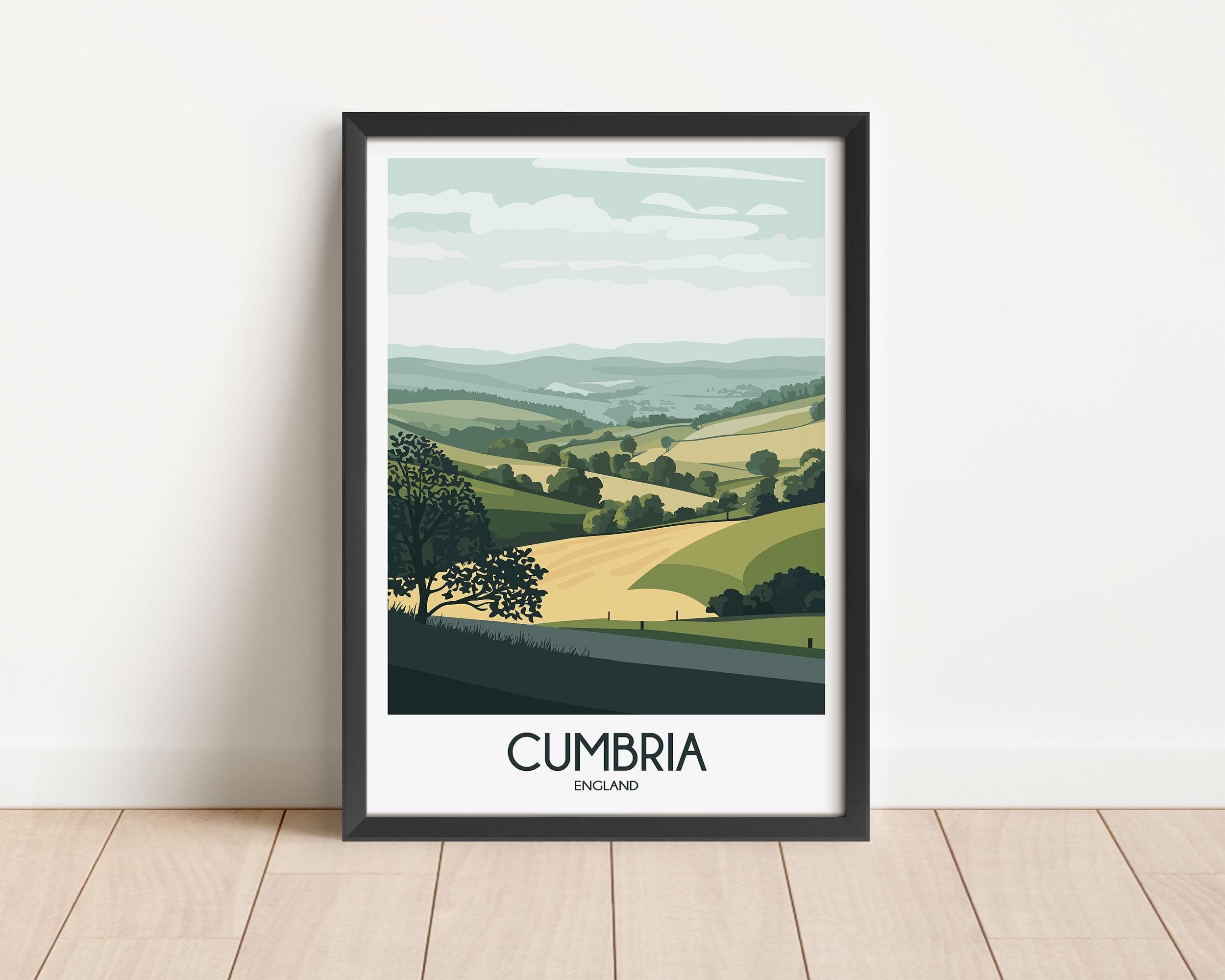 Cumbria Travel Poster Cumbria Travel Print England Travel Poster England Travel Print Wall Art Decor gift present home decor