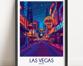 Las Vegas Travel Poster: Vintage Nevada Art Print