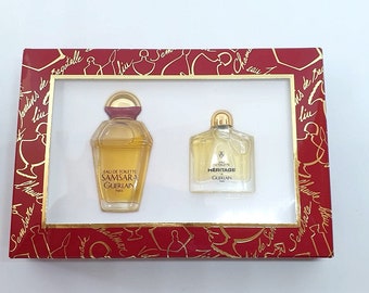 Doos met twee zeldzame Guerlain parfumminiaturen