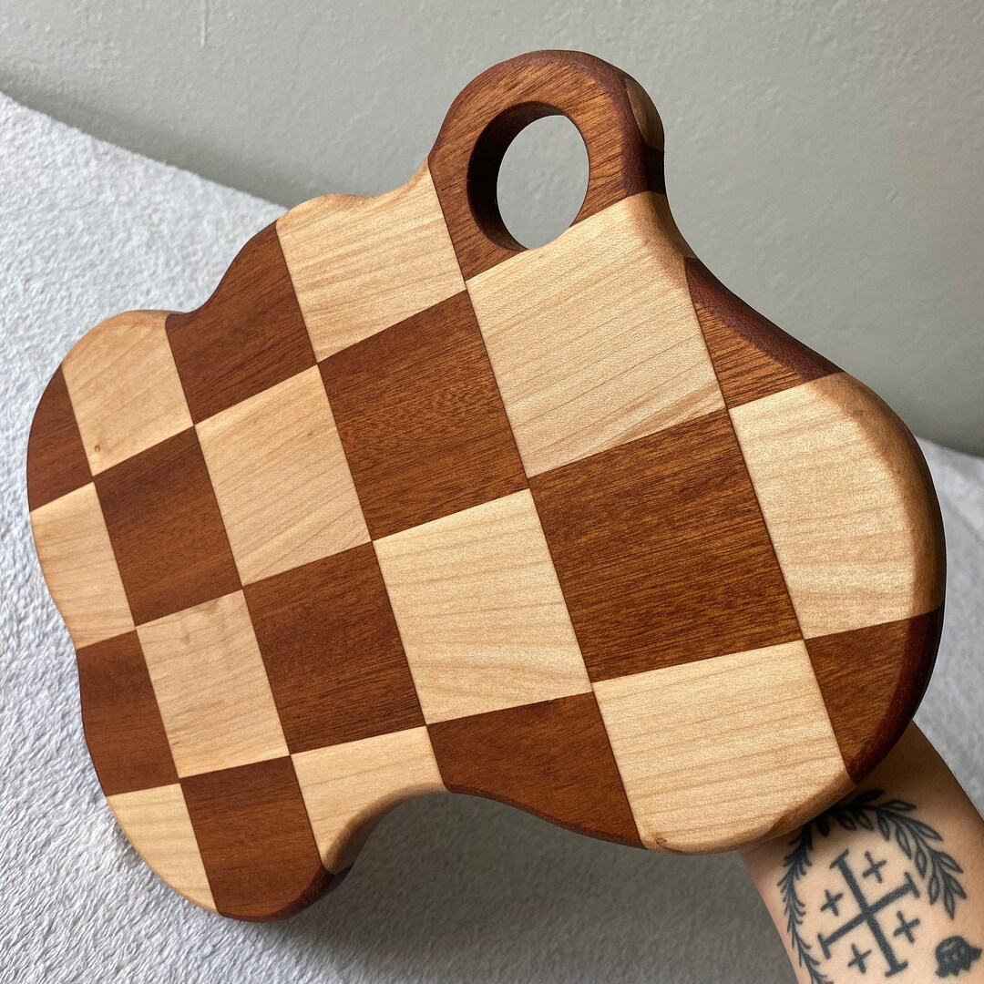Curvy Checkerboard Serving Tray Etsy