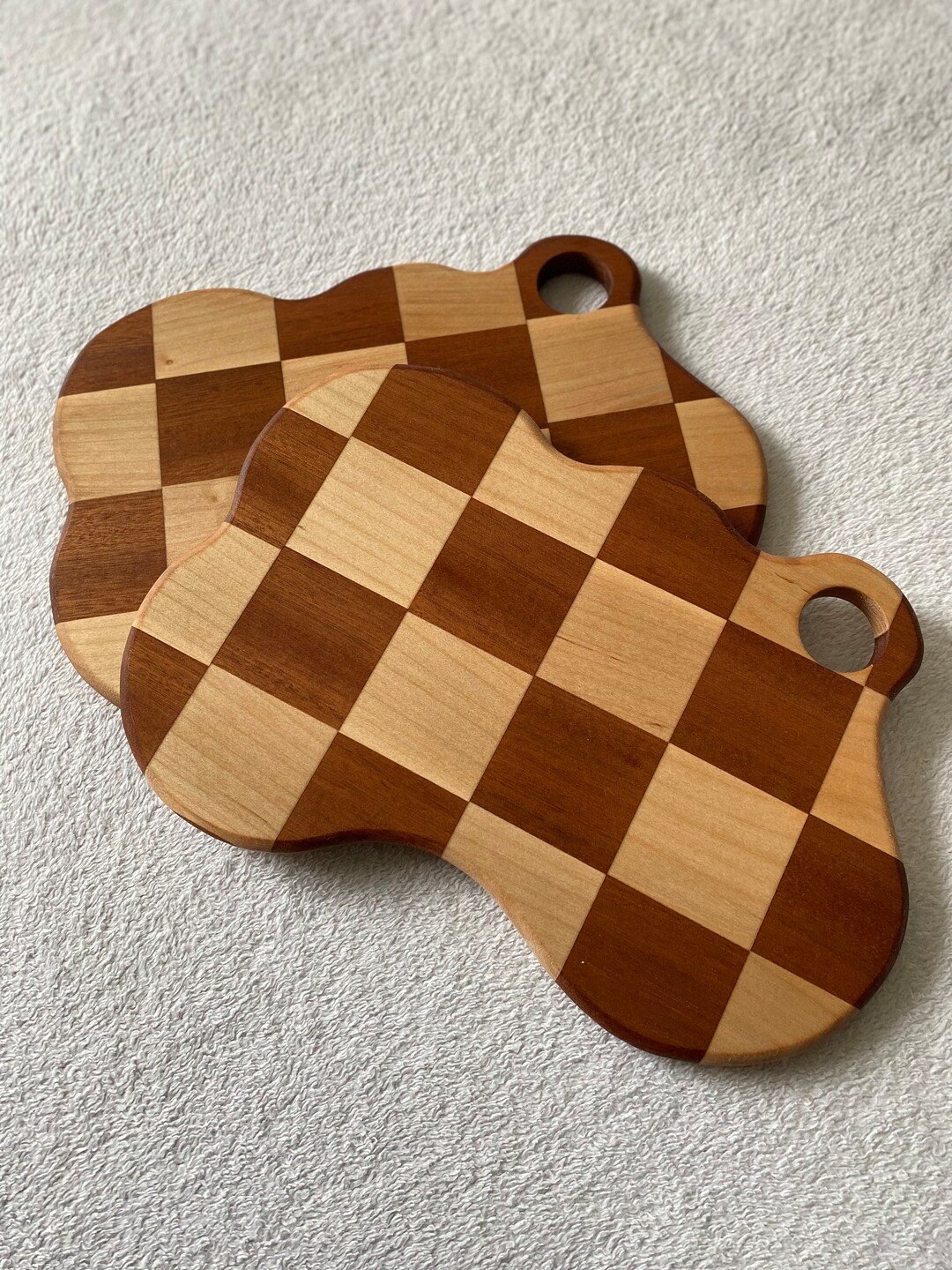 Curvy Checkerboard Serving Tray Etsy