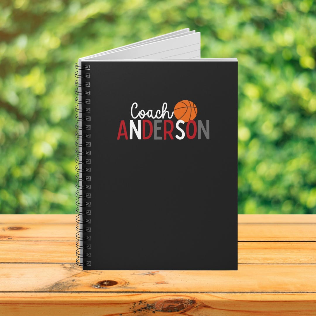 Custom Basketball Coach Notebook | Personalized Name Coach Journal ...