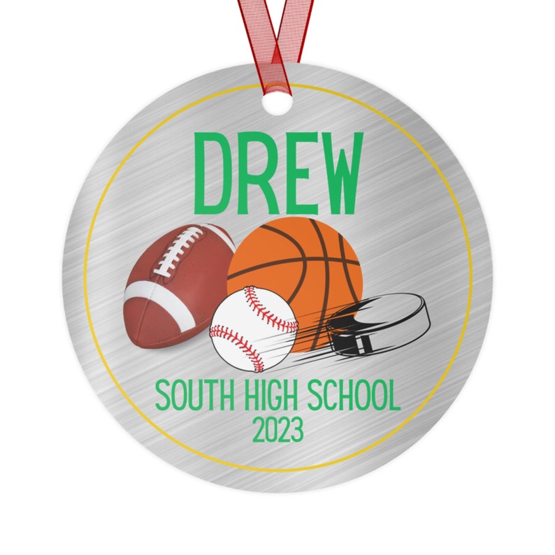 Multi Sport Personalized Christmas Ornament, Multiple Sports Tree