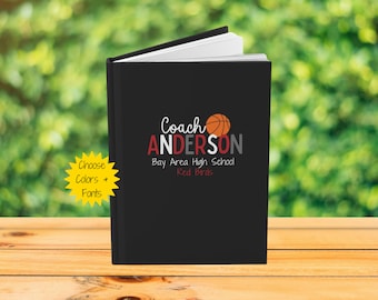 Personalized Coach Notebook Gift | Custom Sports Coach Journal | End of Season Thank You Coach Gift | Team Appreciation Planner
