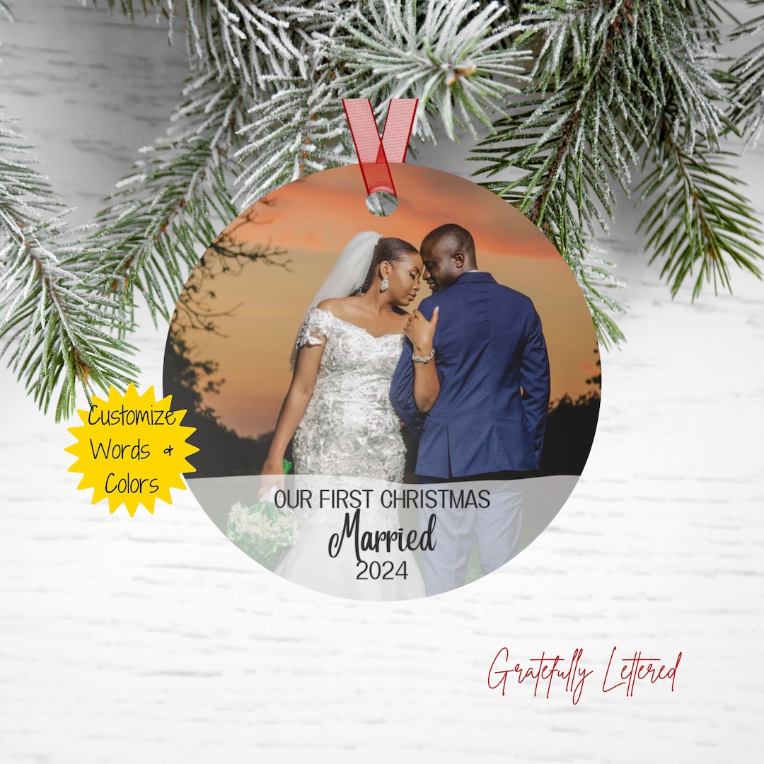 Personalized First Christmas Wedding Ornaments