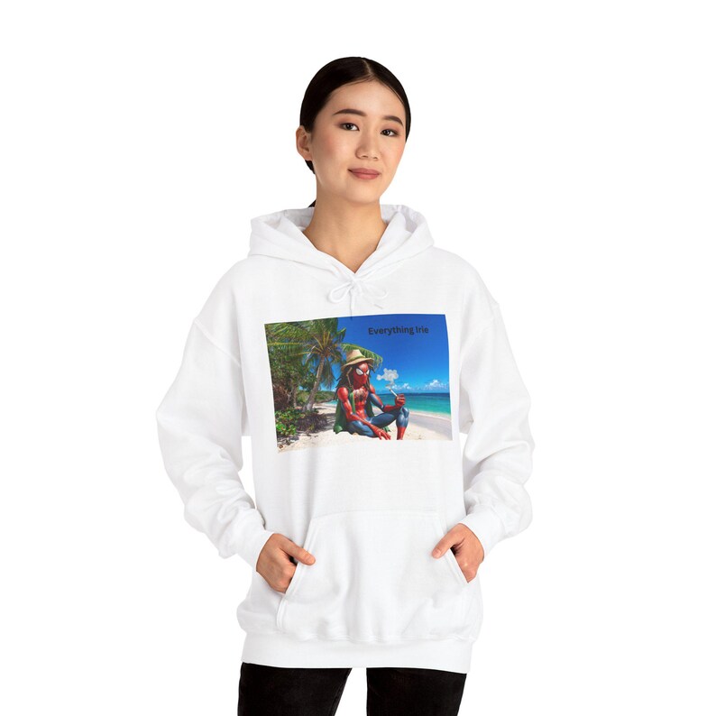 Rasta Spiderman Hooded Sweatshirt image 6