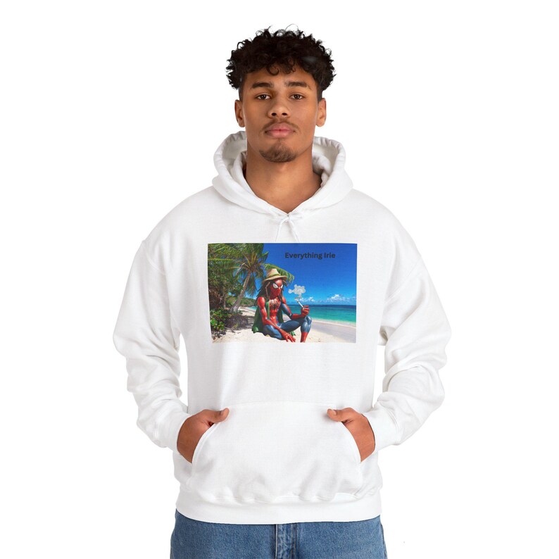 Rasta Spiderman Hooded Sweatshirt image 5