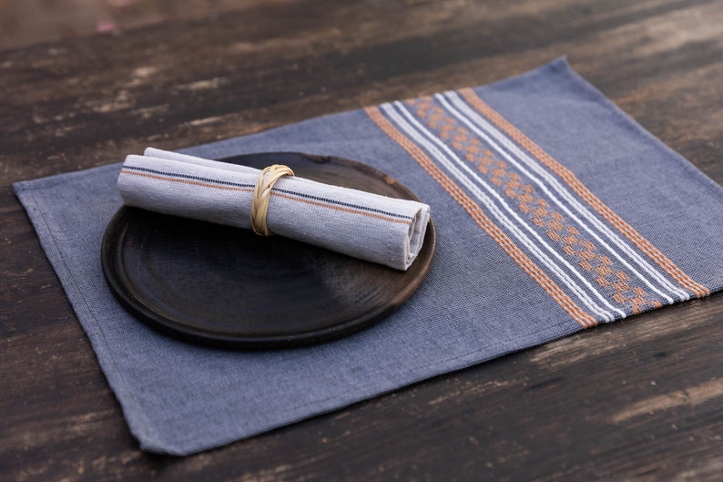 Set of Cotton Placemats and Napkins from Pueblo Nuevo Oaxaca. image 2