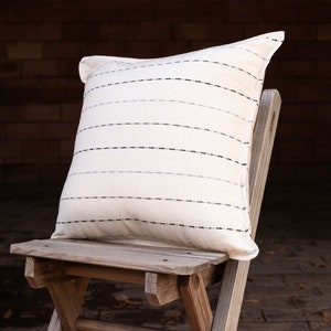 Black Beige Handmade Loom Cushion Cover Set