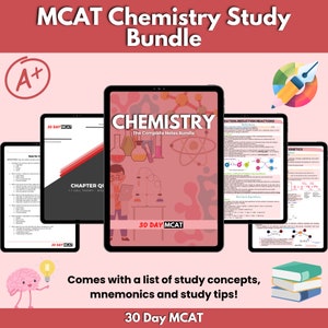 MCAT Chemistry Study Notes Bundle with Question and Answers!
