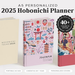 Planificador A5 personalizado 2025 Agenda personalizada Cousin Novonichi Techo 2025 Planificador de 15 minutos Planificador trimestral Semanal Año