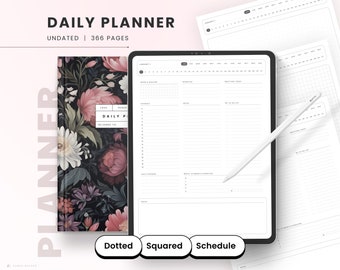 Digital Undated Daily Planner, Goodnotes Bullet Journal (PDF)