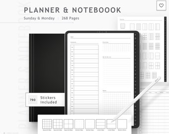 Hyperlinked Digital Daily Planner, Goodnotes Compatible (PDF)