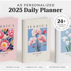 2025 2026 Custom Daily Planner A5 Personalized Weekly Planner  Bullet Journal  2025 Custom Monthly Goal Budget Quarterly Planner