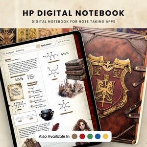 Harry Digital Notebook | Potter Heads | Goodnotes, Noteful, Collanote, Notability | 42 Page Templates | 40 Covers | 12 Subjects + 4 Extra