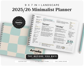 2026 Daily Planner: Minimalist Landscape Journal, 9x7 in
