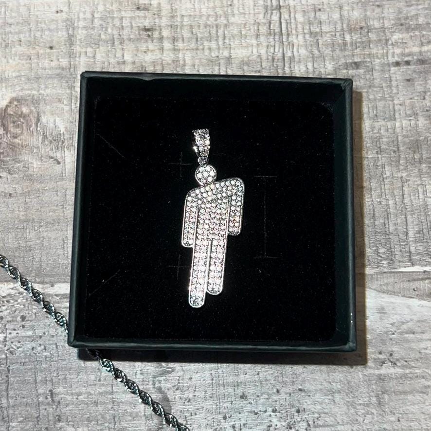 Silver Rhinestone Blohsh Necklace Chain Billie Eilish - Etsy