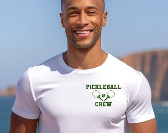 Pickleball Crew, Pickleball Team, Pickleball Gift, Mens Pickleball Shirt, Womens Pickleball, Retro Pickleball, Chest Logo