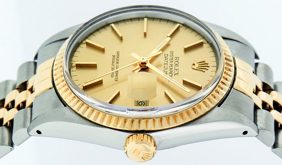 Rolex Mens 36MM Quickset 2 Tone Gold And Steel Ch… - image 6
