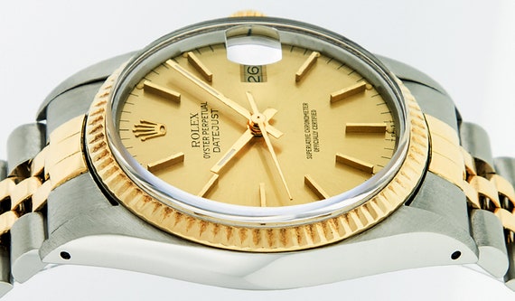 Rolex Mens 36MM Quickset 2 Tone Gold And Steel Ch… - image 8