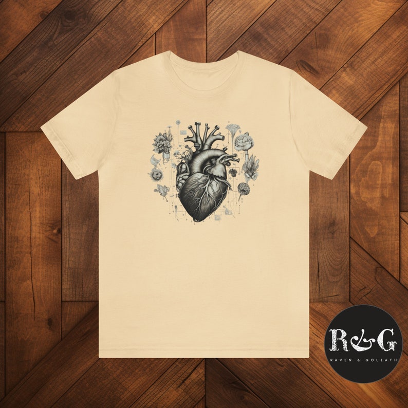 Anatomical Heart Botanical Shirt Whimsigoth Heart Tshirt Etsy