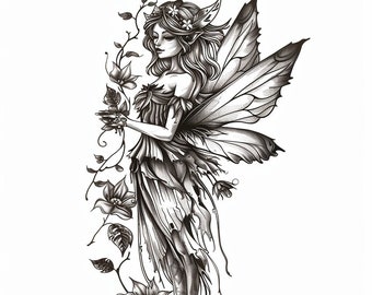 Fairy Tattoo Design 4